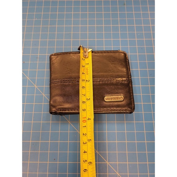 London Fog Wallet Mens Bifold Black Leather Credit Card ID Billfold Pocket - Picture 7 of 7